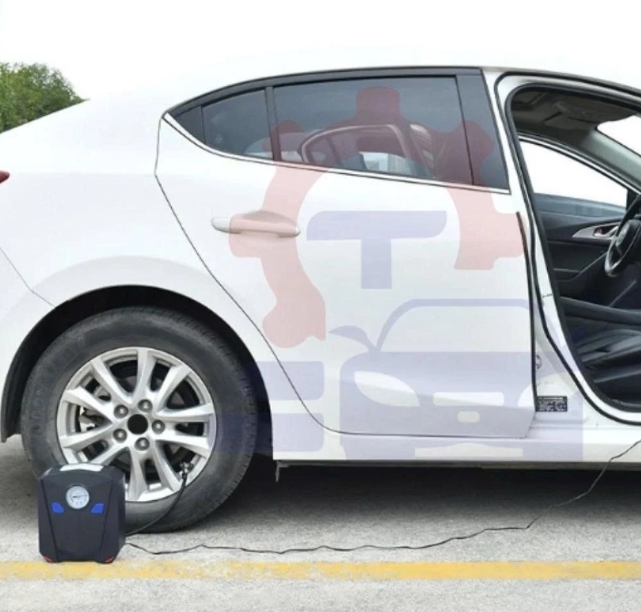Bơm Lốp Ô Tô Mini Đa Năng AIKESI, Omino, Không Dây – Máy Bơm Hơi Xe Hơi Tự Ngắt Thông Minh 12V