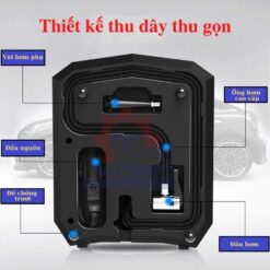 Bơm Lốp Ô Tô Mini Đa Năng AIKESI, Omino, Không Dây – Máy Bơm Hơi Xe Hơi Tự Ngắt Thông Minh 12V