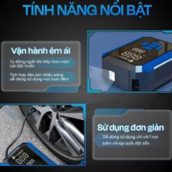 Bơm Lốp Ô Tô Mini Đa Năng AIKESI, Omino, Không Dây – Máy Bơm Hơi Xe Hơi Tự Ngắt Thông Minh 12V