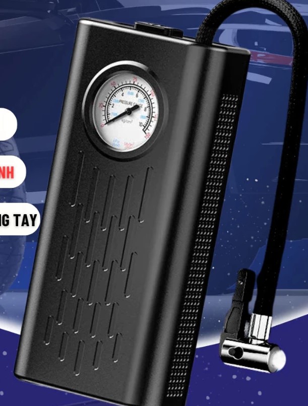 Bơm lốp ô tô sạc pin tự động – Cài đặt sẵn áp suất, dừng khi đầy, vận hành êm ái chỉ 35dB
