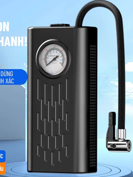 Bơm lốp ô tô sạc pin tự động – Cài đặt sẵn áp suất, dừng khi đầy, vận hành êm ái chỉ 35dB