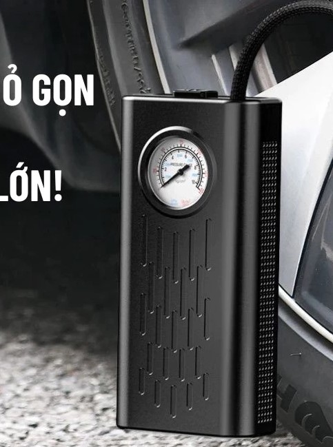 Bơm lốp ô tô sạc pin tự động – Cài đặt sẵn áp suất, dừng khi đầy, vận hành êm ái chỉ 35dB