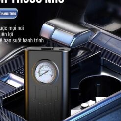 Bơm lốp ô tô sạc pin tự động – Cài đặt sẵn áp suất, dừng khi đầy, vận hành êm ái chỉ 35dB