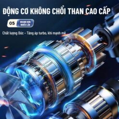 Bơm lốp ô tô sạc pin tự động – Cài đặt sẵn áp suất, dừng khi đầy, vận hành êm ái chỉ 35dB