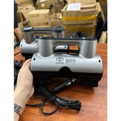 Bơm Lốp Ô Tô Toyota 12V Công Suất Cao – Cho Xe Hơi, Xe Tải Tự Ngắt Khi Đủ Hơi, Đồng Hồ Điện Tử