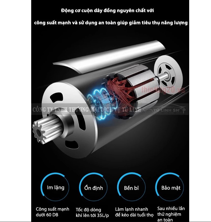 Bơm Lốp Ô Tô, Xe Hơi Điện Tử Tự Ngắt Chính Hãng AIKESI / YOROSHIKO (Có Pin Tích Điện)