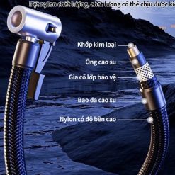 Bơm Lốp Xe Hơi Mini 120W Áp Suất 150 PSI Cầm Tay Không Dây, Có Dây Nhỏ Gọn, Mạnh Mẽ