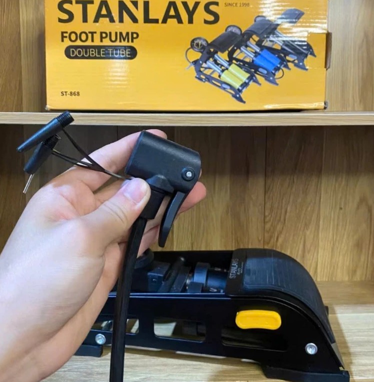 Bơm Ô tô, Xe Máy, Xe Đạp Stanlays 2 Xi Lanh Chính Hãng, Đa Năng, Bền Bỉ