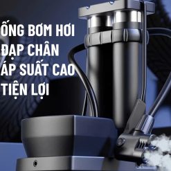 Bơm Xe Đạp, Bơm Xe Máy Mini Wisezen Nhỏ Gọn, Van Đa Năng, Áp Suất Cao