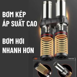 Bơm Xe Đạp, Bơm Xe Máy Mini Wisezen Nhỏ Gọn, Van Đa Năng, Áp Suất Cao