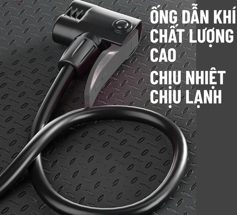 Bơm Xe Đạp, Bơm Xe Máy Mini Wisezen Nhỏ Gọn, Van Đa Năng, Áp Suất Cao