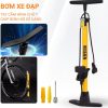 Bơm Xe Đạp Mini Wisezen – Bơm Tay Thế Hệ Mới Cho Xe Đạp & Xe Máy, Đồng Hồ Áp Suất Chính Xác