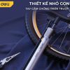 Bơm Xe Đạp Xe Máy Deli Tools,Tích Hợp Đồng Hồ Áp Suất 160 PSI Nhỏ Gọn Đa Năng Dễ Mang Theo