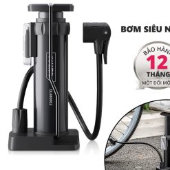 Bơm Xe Đạp Xe Máy Deli Tools,Tích Hợp Đồng Hồ Áp Suất 160 PSI Nhỏ Gọn Đa Năng Dễ Mang Theo