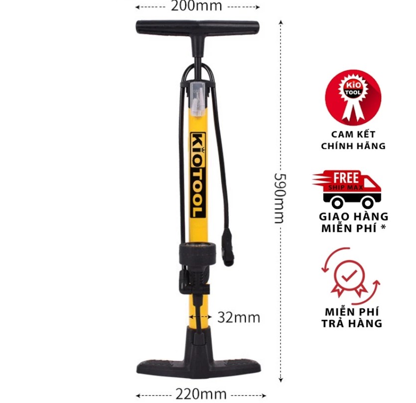 Bơm Xe Đạp & Xe Máy Kiotool Độ Chính Xác Cao, Thiết Kế Nhẹ, Hơi Lực Mạnh