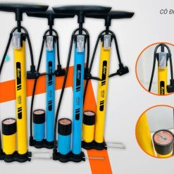 Bơm Xe Đạp & Xe Máy Kirito Nhật Bản 6032B, Tích Hợp Đầu Bơm Bóng – Bơm Đệm