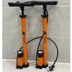 Bơm Xe Đạp – Xe Máy – Ô Tô Bằng Thép Không Gỉ Có Đồng Hồ Đo Áp Suất, Siêu Bền