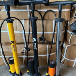 Bơm Xe Đạp – Xe Máy – Ô Tô Bằng Thép Không Gỉ Có Đồng Hồ Đo Áp Suất, Siêu Bền