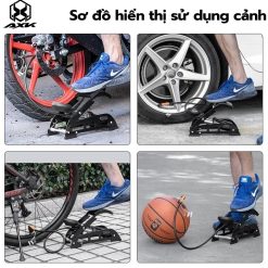 Bơm Xe Máy Đạp Chân AXK, Bơm Hơi Xe Đạp, Xe Máy, Ô Tô Phụ Kiện Cho Gia Đình