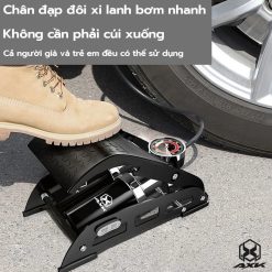 Bơm Xe Máy Đạp Chân AXK, Bơm Hơi Xe Đạp, Xe Máy, Ô Tô Phụ Kiện Cho Gia Đình