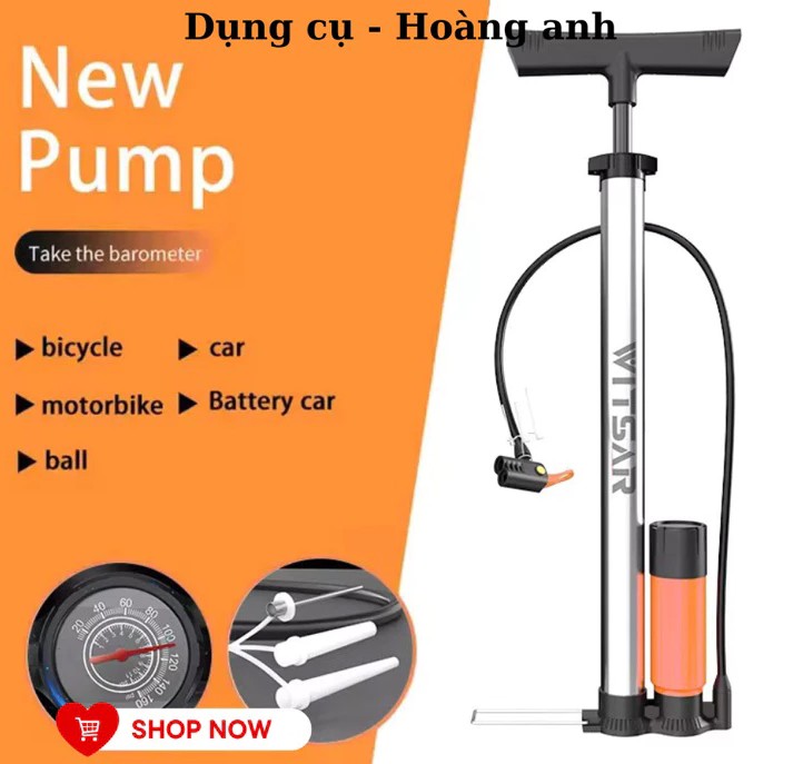 Bơm Xe Máy – Xe Đạp 160PSI Cao Cấp Tích Hợp Đồng Hồ Đo Áp Suất Chính Xác