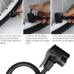 Bơm Xe Máy, Xe Đạp Mini Đa Năng Đầu Van Tiện Lợi, Có Đồng Hồ Đo Áp Suất