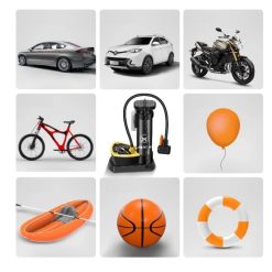 Bơm Xe Máy, Xe Đạp Nhỏ Gọn AXK, Đầu Van Đa Năng Áp Suất Mạnh Siêu Bền