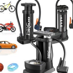 Bơm Xe Máy & Xe Đạp Nhỏ Gọn Đầu Van Đa Năng Tiện Lợi