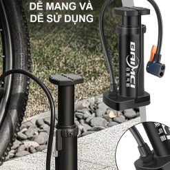 Bơm Xe Máy & Xe Đạp Nhỏ Gọn Đầu Van Đa Năng Tiện Lợi