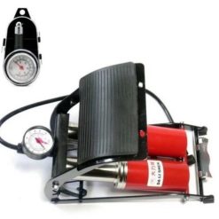 Bơm Xe Máy, Xe Hơi Đạp Chân 2 Xi Lanh Piston Chuyên Dụng CC-100A Lực Bơm Mạnh