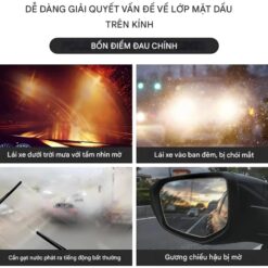 Bột Đánh Bóng Kính Ô Tô, Bột Đánh Bóng Thủy Tinh Ô Tô Tẩy Dầu Mạnh Bột Lau Kính Làm Sạch Màng Dầu Vết Bẩn Kính