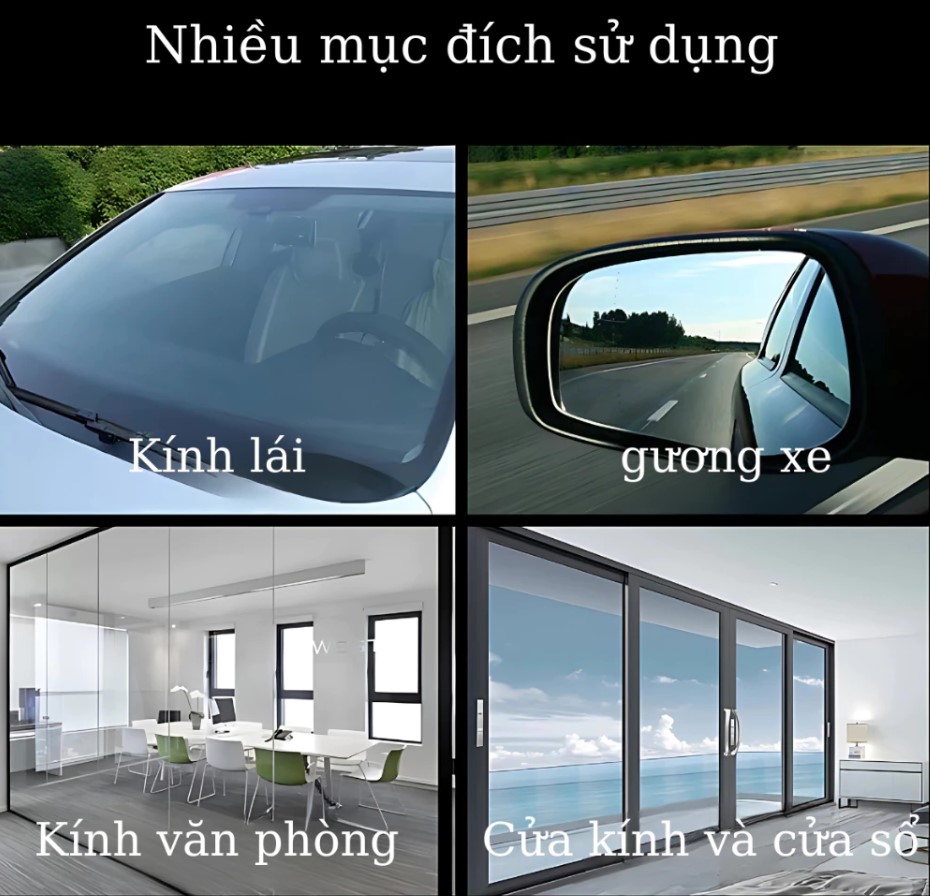 Bột Đánh Bóng Kính Ô Tô, Bột Đánh Bóng Thủy Tinh Ô Tô Tẩy Dầu Mạnh Bột Lau Kính Làm Sạch Màng Dầu Vết Bẩn Kính