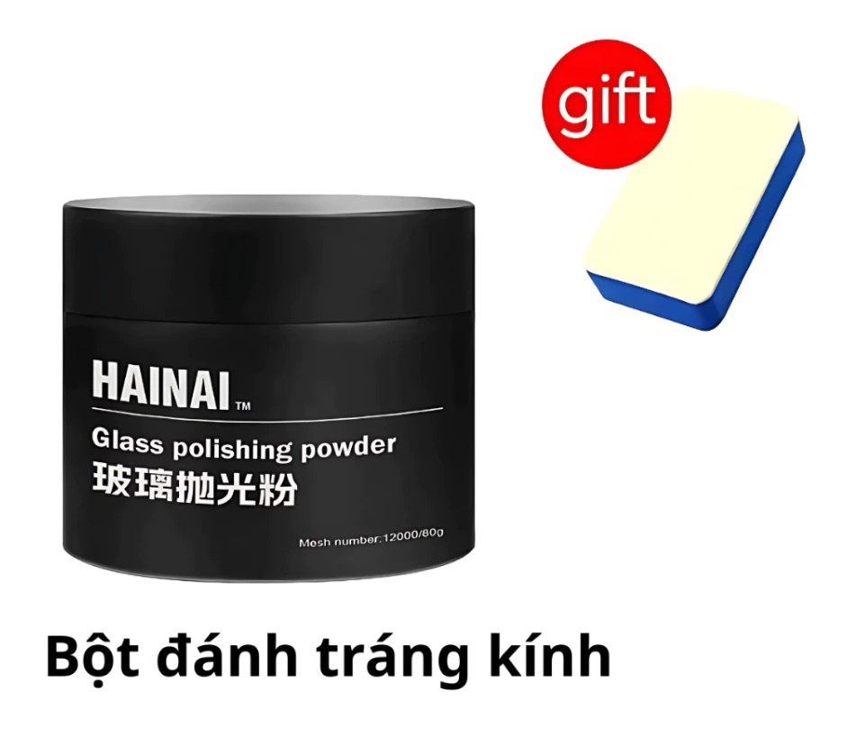 Bột Đánh Bóng Kính Ô Tô, Bột Đánh Bóng Thủy Tinh Ô Tô Tẩy Dầu Mạnh Bột Lau Kính Làm Sạch Màng Dầu Vết Bẩn Kính