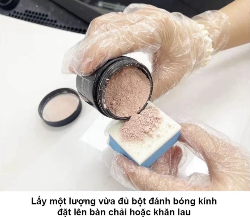 Bột Đánh Bóng & Tẩy Ố Kính Ô Tô 80g – Loại Bỏ Màng Dầu, Cặn Canxi