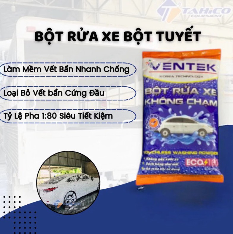 Bột Rửa Xe VENTEK Eco100 Gói 500G – Rửa Sạch Siêu Tốc, Tăng Độ Bóng & Bảo Vệ Bề Mặt Xe