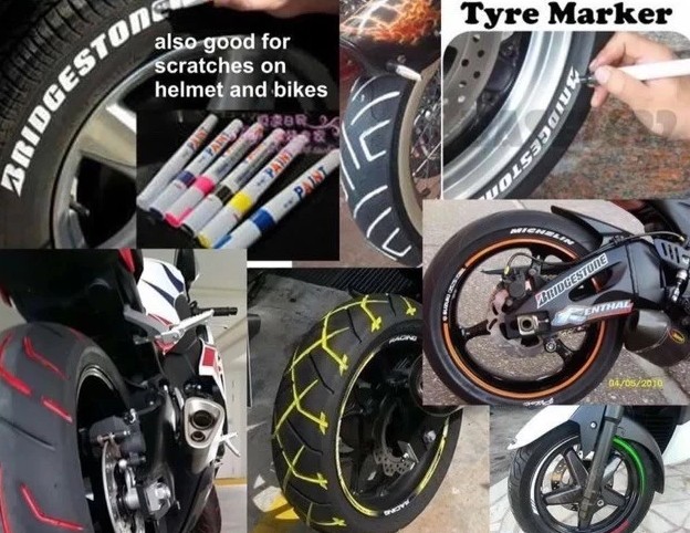 Bút Sơn Đánh Dấu Lốp Xe, Viết Sơn Đa Năng Chống Thấm Nước Dùng Cho Lốp Xe, Cao Su, Kim Loại, Gỗ, Nhựa, Thủy Tinh