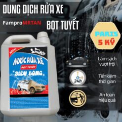 Can 10kg Nước Rửa Xe Ô tô, Xe Máy Bọt Tuyết PARIS SUMOKIT – Làm Sạch Sâu, Không Làm Hại Dàn Nhựa, Độ Bóng