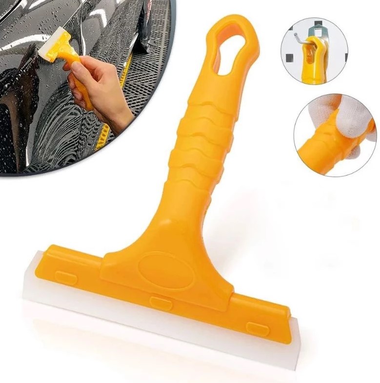 Cây Gạt Nước Màu Vàng Vệ Sinh Kính – Dụng Cụ Cạo Dán Phim Cách Nhiệt, Dán Decal Ô Tô