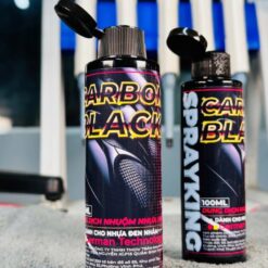 Chai Dung Dịch Kem Nhuộm Nhựa Đen Nhám Sprayking Carbon Black 100ml – Phục Hồi Nhựa Ô Tô, Xe Máy