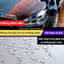 Chai Phủ Bóng Xe Car Nano – Phủ Bóng Sơn Ô Tô, Xe Máy & Hiệu Ứng Lá Sen Chống Bám Nước