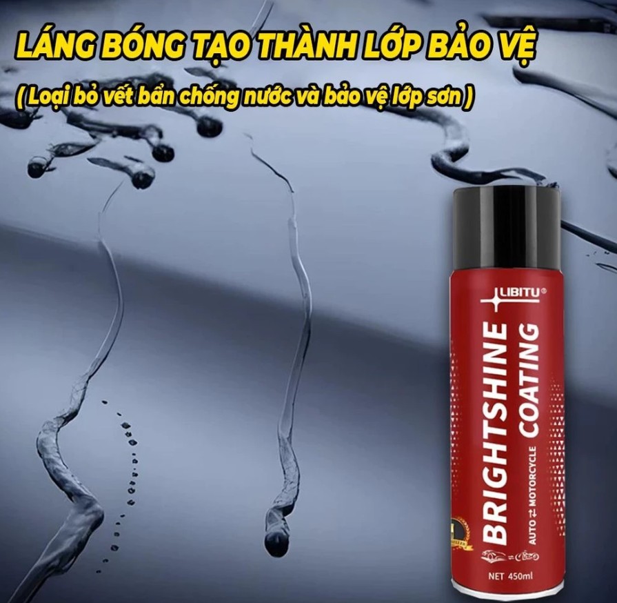 Chai Phục Hồi Nhựa Nhám Xe Máy, Xe Ô Tô LIBITU 450ml - Dạng Xịt Dưỡng, Làm Bóng, Khôi Phục Màu Nhựa