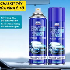 Chai Tẩy Rửa Ố Kính Xe Ô Tô – Dung Dịch Làm Sạch Kính, Xịt Bọt Tẩy Màng Dầu, Vết Ố Bẩn, Làm Bóng Kính Xe