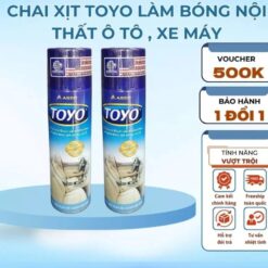 Chai Xịt Bóng ToYo Thái Lan 500ml – Làm Sạch & Làm Mới Da, Gỗ, Nhựa, Cao Su, Nội Thất Ô Tô