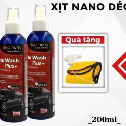 Chai Xịt Nano Dẻo Ultima 650ml Chính Hãng Vệ Sinh & Phủ Bóng Kính, Xe Ô Tô Không Cần Nước