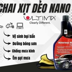 Chai Xịt Nano Dẻo Ultima 650ml – Làm Sạch Kính Không Cần Nước, Phủ Bóng & Chống Bám Nước