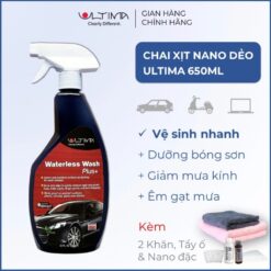 Chai Xịt Nano Dẻo Ultima 650ml – Làm Sạch, Phủ Bóng & Giảm Bám Nước Toàn Diện Cho Ô Tô