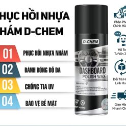 Chai Xịt Phục Hồi Nhựa Nhám & Đánh Bóng Đồ Da D-CHEM 450ml – Dưỡng Bề Mặt Nhựa Nhám Ô Tô, Xe Máy