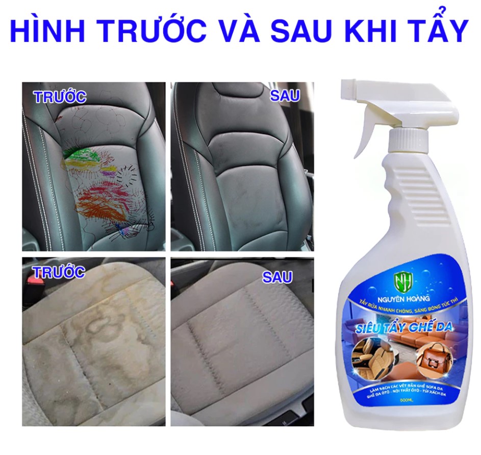 Chai Xịt Tẩy Làm Sạch Ghế Sofa, Ghế Da Ô Tô, Vệ Sinh Nội Thất Ô Tô – Dung Tích 500ml