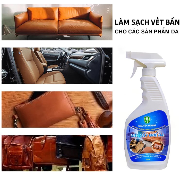 Chai Xịt Tẩy Làm Sạch Ghế Sofa, Ghế Da Ô Tô, Vệ Sinh Nội Thất Ô Tô – Dung Tích 500ml