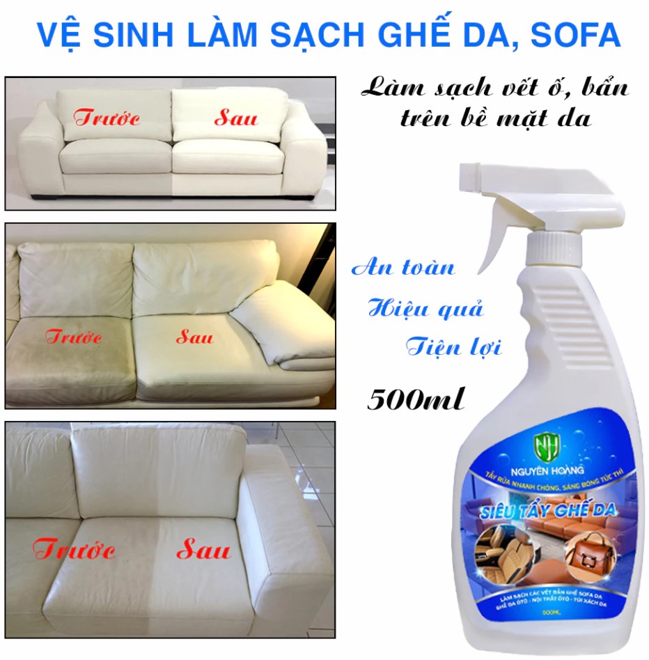 Chai Xịt Tẩy Làm Sạch Ghế Sofa, Ghế Da Ô Tô, Vệ Sinh Nội Thất Ô Tô – Dung Tích 500ml